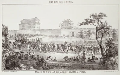 De allierede hæres triumferende indtog i Peking, 25. oktober 1860, fra krigen i Kina, 1862